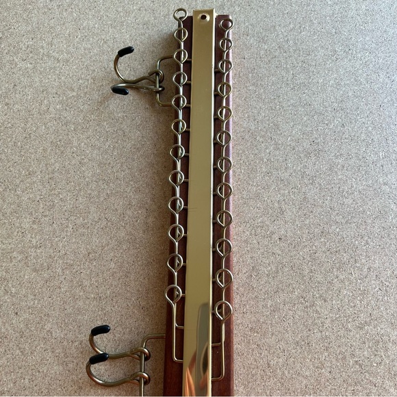 Vintage Dante American Walnut Tie Rack Hanger Closet Mid Century - Picture 1 of 16